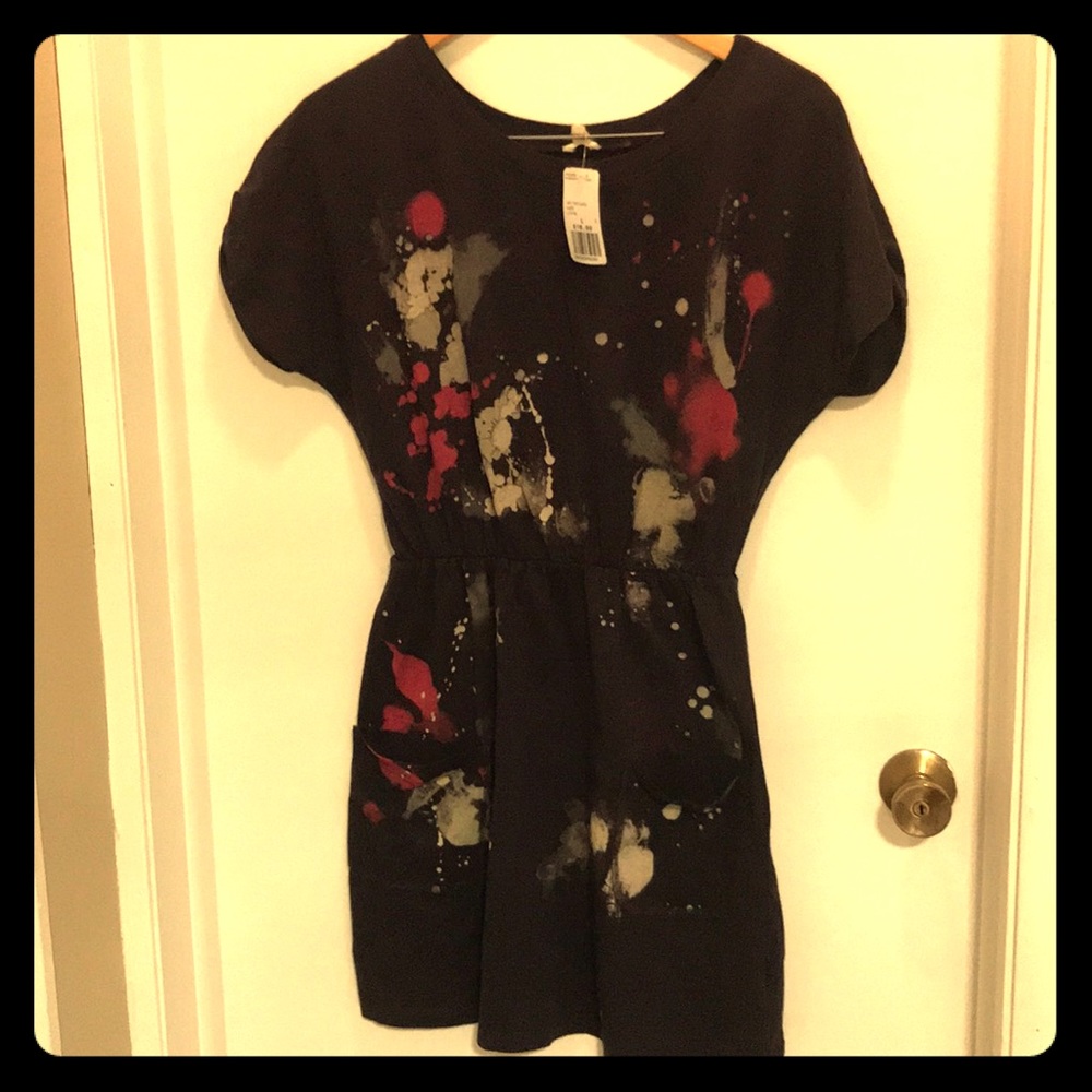 NWT paint splatter T-shirt dress size L